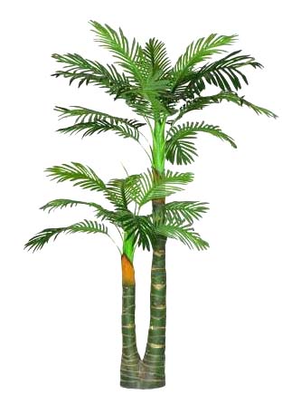 Artificial Palm Tree with Large Silk Green Leaves Fake House Office ...