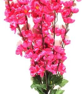 Kaykon Artificial Peach Blossom Orchid Flower Bunch For Vase – 20 Inch (Rani)