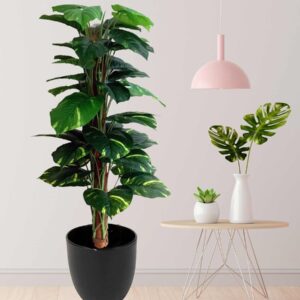 KAYKON Artificial Plant Big Jute Tree For Home Decor | Office | Hotel | Luxury Farmhouse | House warming gift – 5 Feet Without Vase