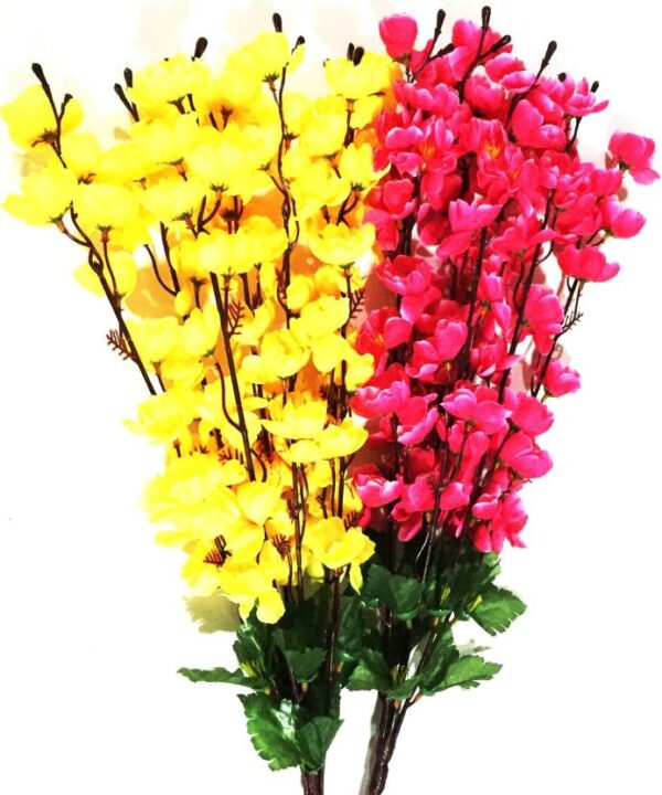 artificial Yellow red flower bunch